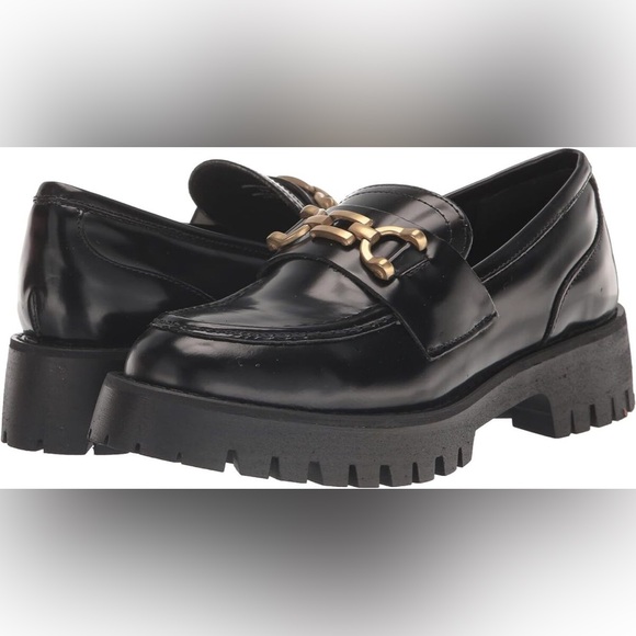 Steve Madden Lyanna black buckle loafers Y2K style NWOT - Picture 8 of 9